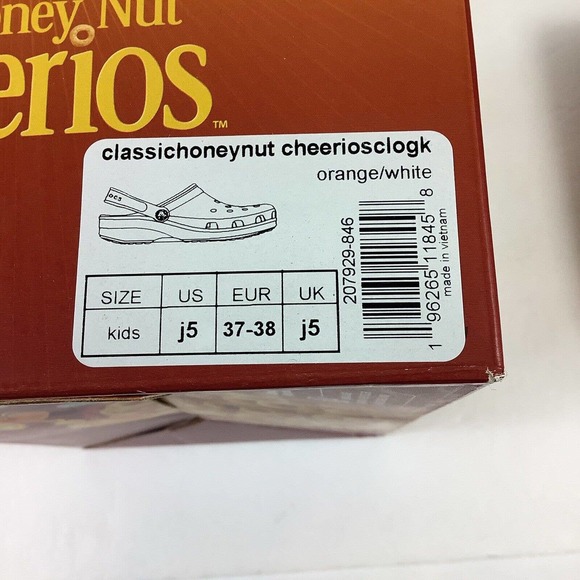 Crocs x Classic Clog Cereal “Cheerios” Size J5 Juniors Honey Nut Youth Size